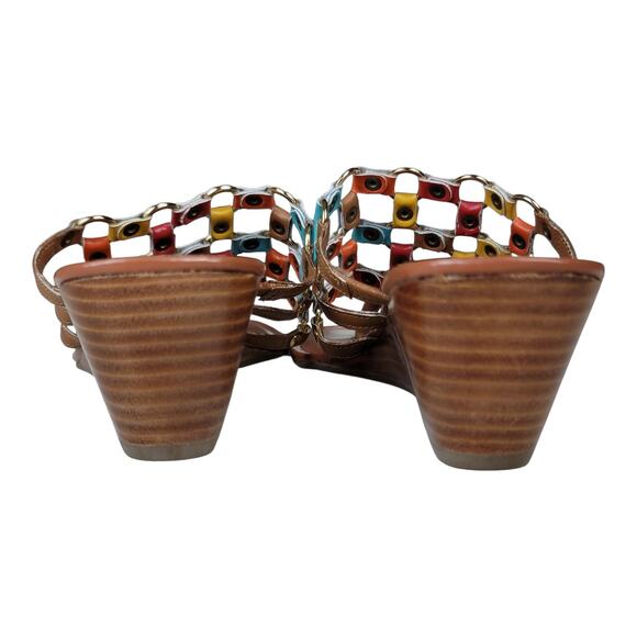 Kelly and Katie Slide On Wedge Sandals Caged Strap Leather Women's Size 7‎ US - Picture 4 of 6